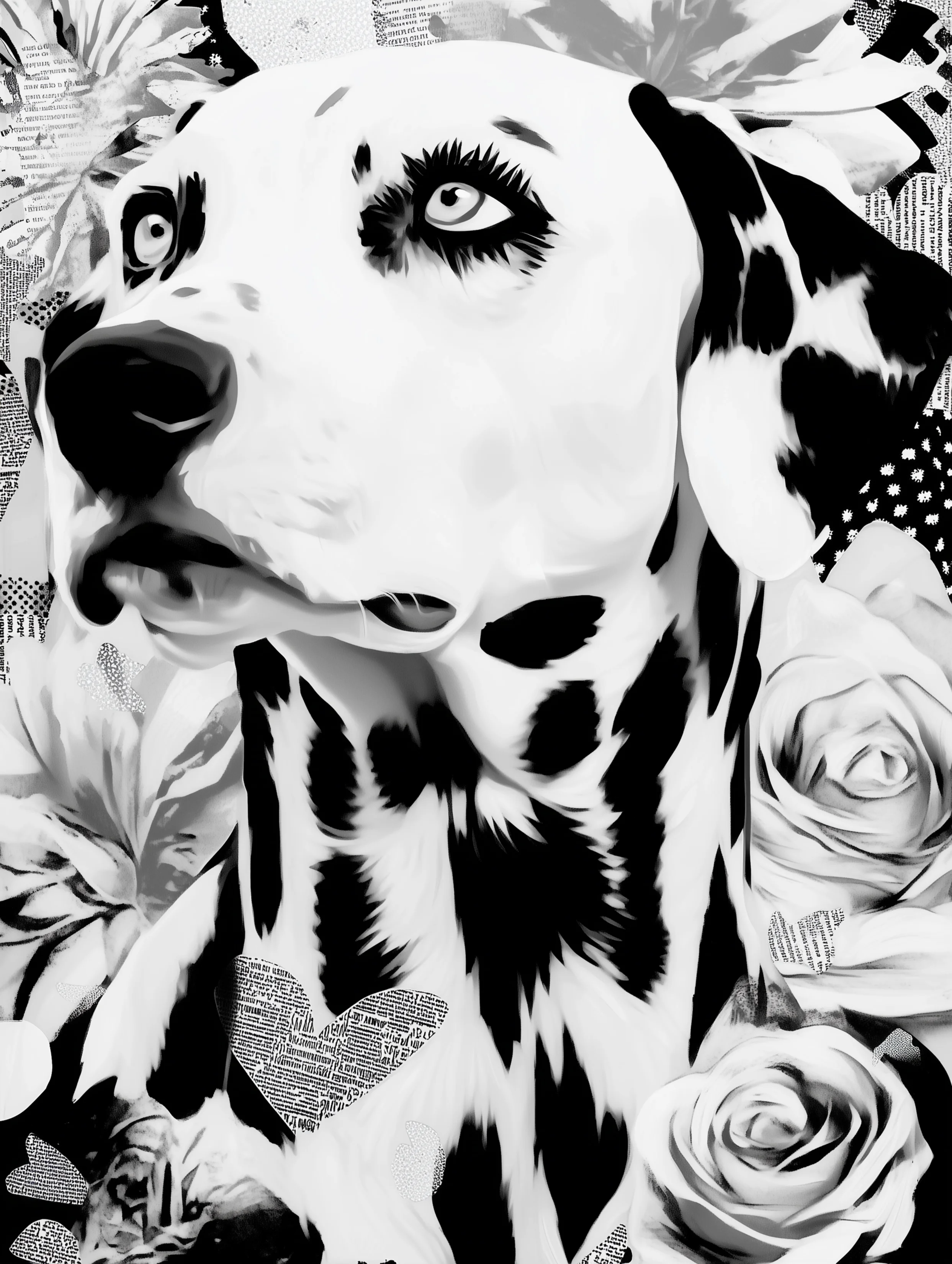Free printable dog coloring page for adults featuring expectant dalmation
